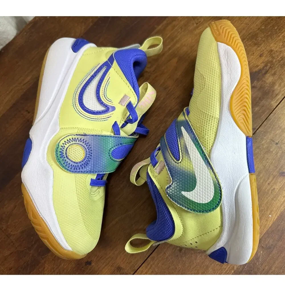 Nike Team Hustle D11 Special Edition Luminous Green Ultramarine Youth Size 1